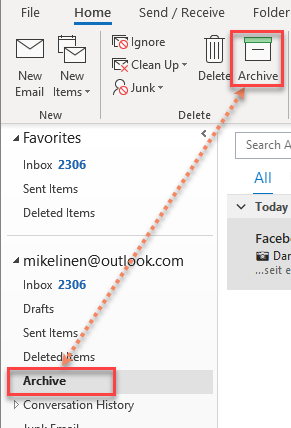 view archive in outlook for mac
